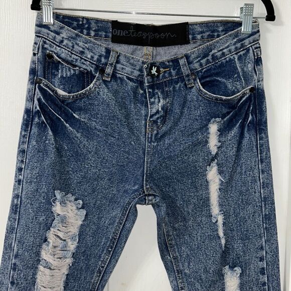One Teaspoon Blue Distressed Blue Jeans(Size 26) - Picture 6 of 8